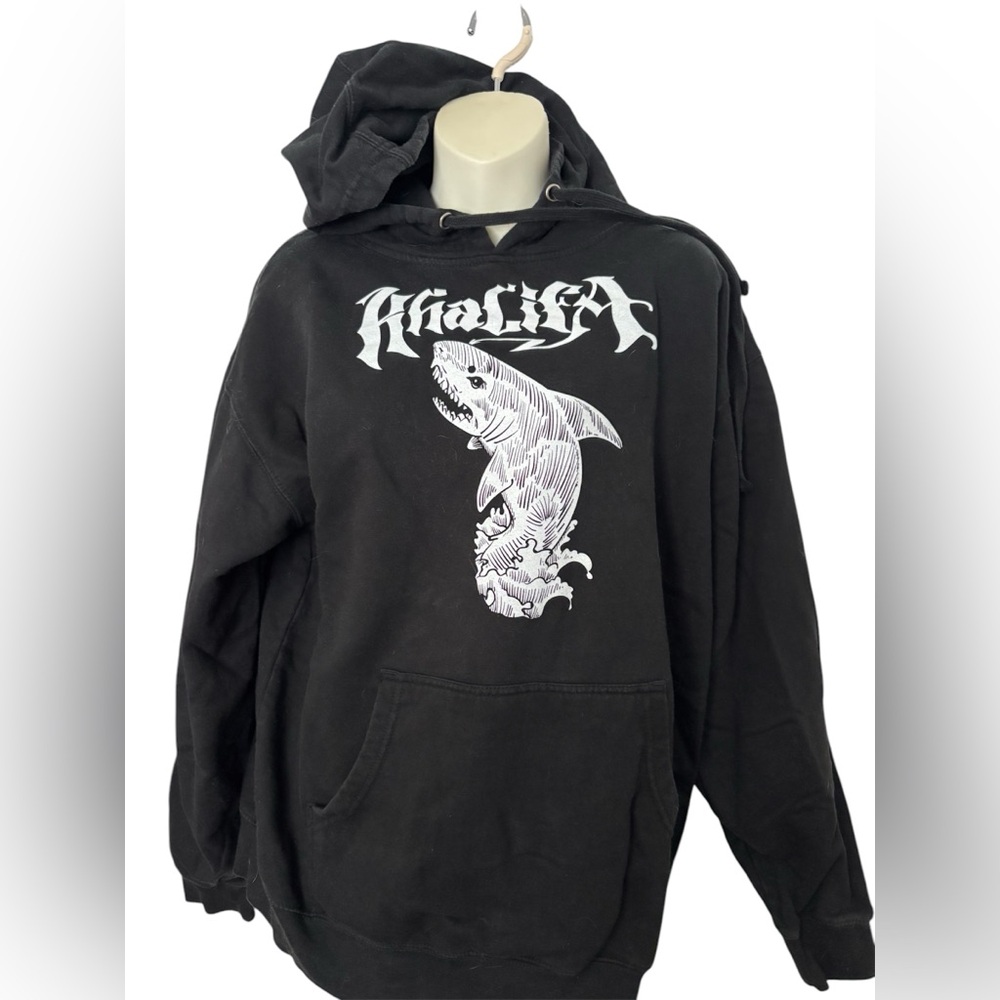 Wiz Khalifa Black Hoodie with Shark Graphic